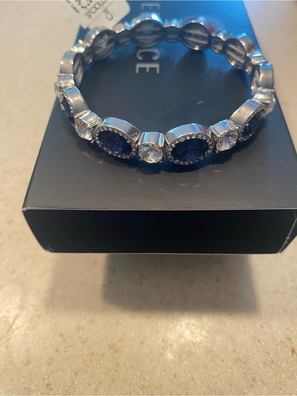 Navy Blue Crystal Jewelry Set - Picture 3 of 6